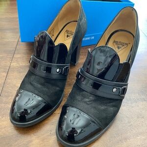 John Fluevog Carlyne Attic black high heels women’s 9 EUC
